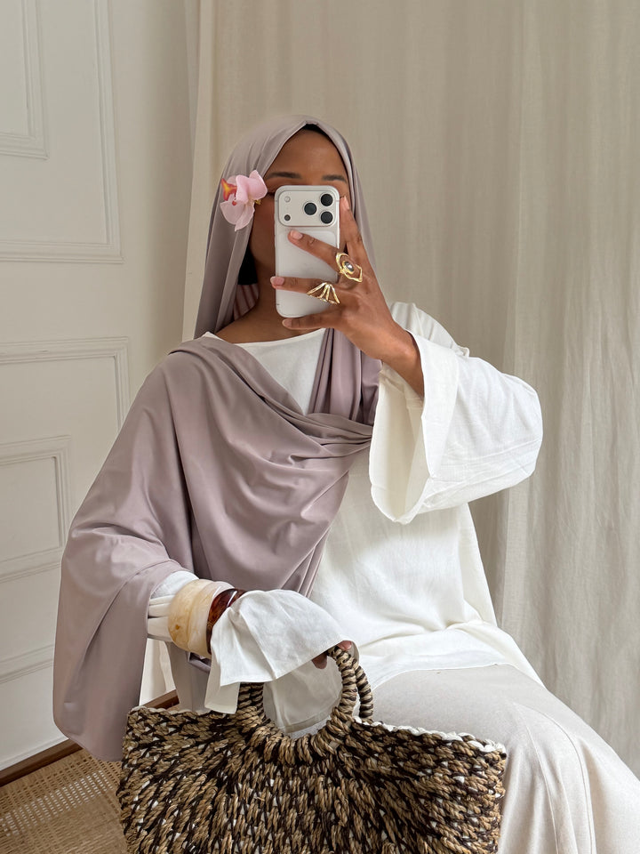 MAXI HIJAB JERSEY LIQUID TAUPE CLAIR