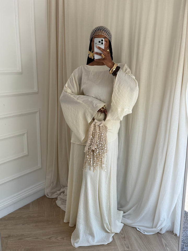 ENSEMBLE FLUIDE ET ASYMÉTRIQUE CRÈME