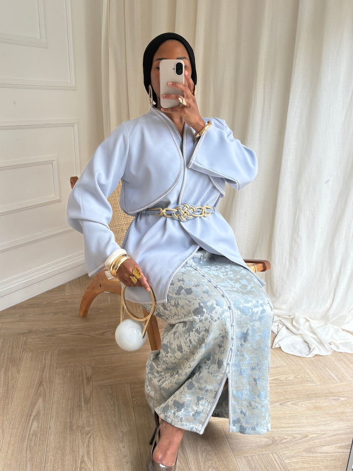 SET KAFTAN LUXE BLEU