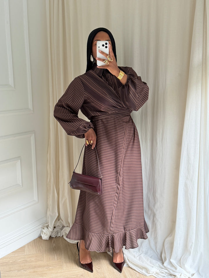 ROBE EDEN MARRON