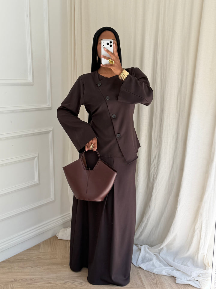 ENSEMBLE JUPE JADA MARRON