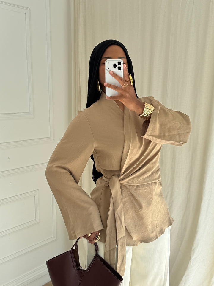 BLOUSE TARA TAUPE