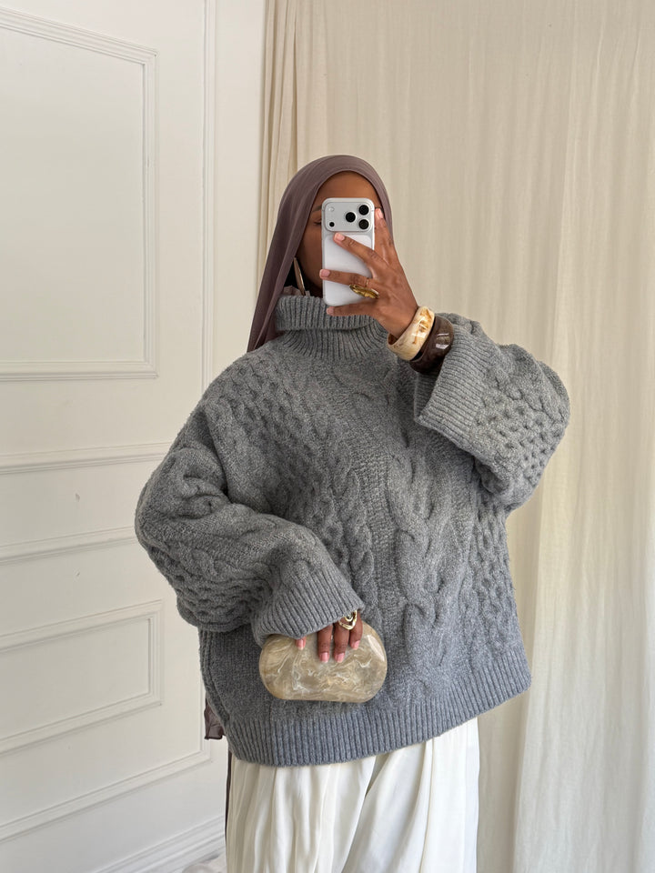 LE GROS PULL PREMIUM GRIS
