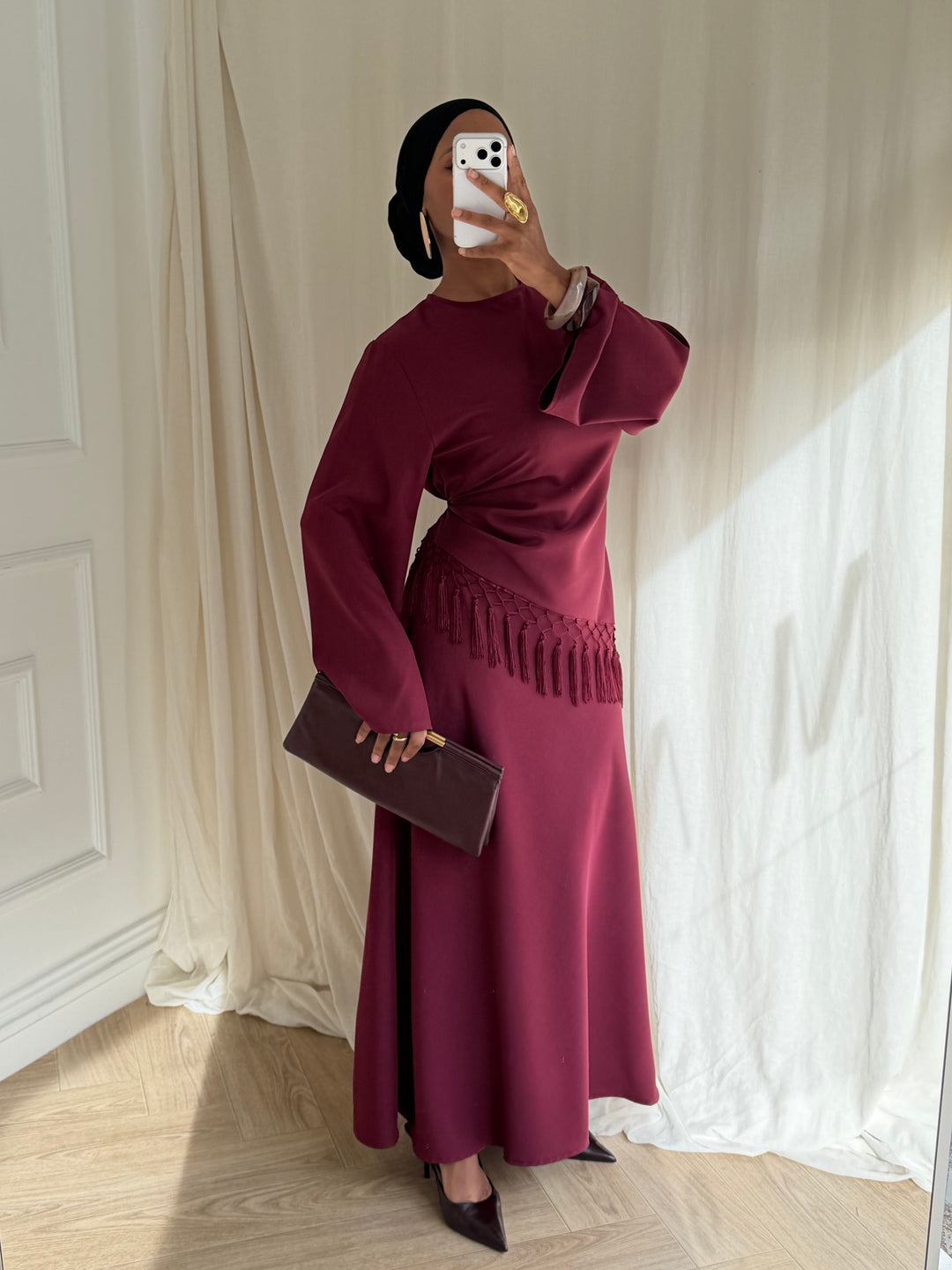 ROBE POCHOHONTAS BORDEAUX