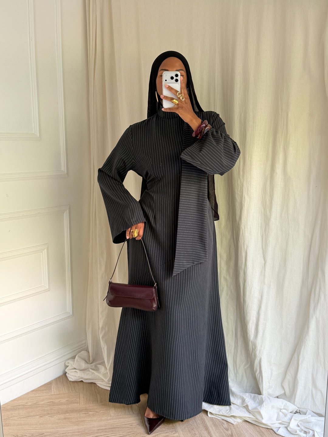 ROBE RAYURES SOHANE BLEU NUIT