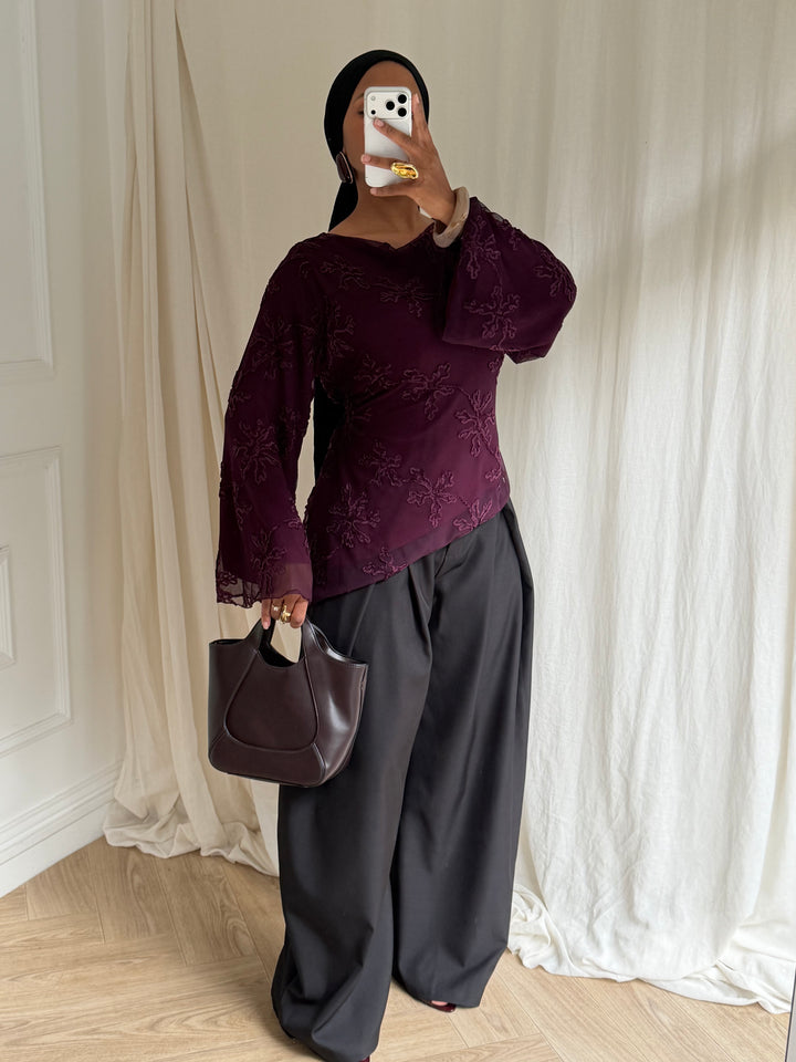 BLOUSE YARA PRUNE