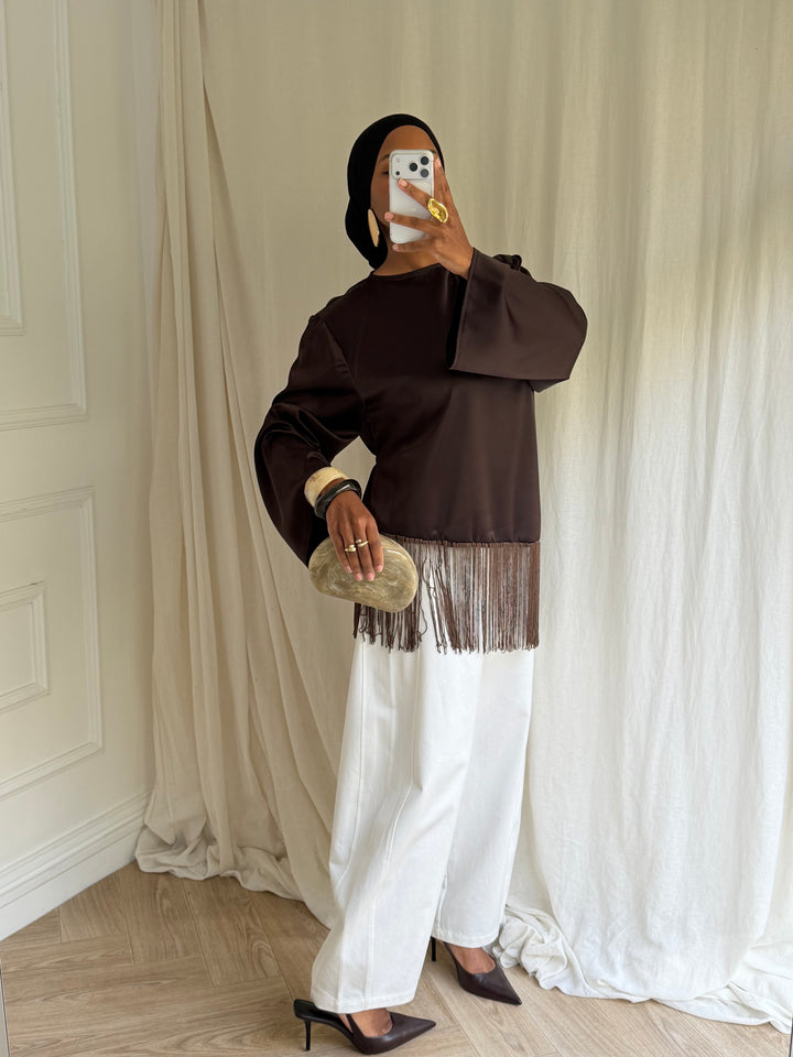 BLOUSE DOUSSAN MARRON