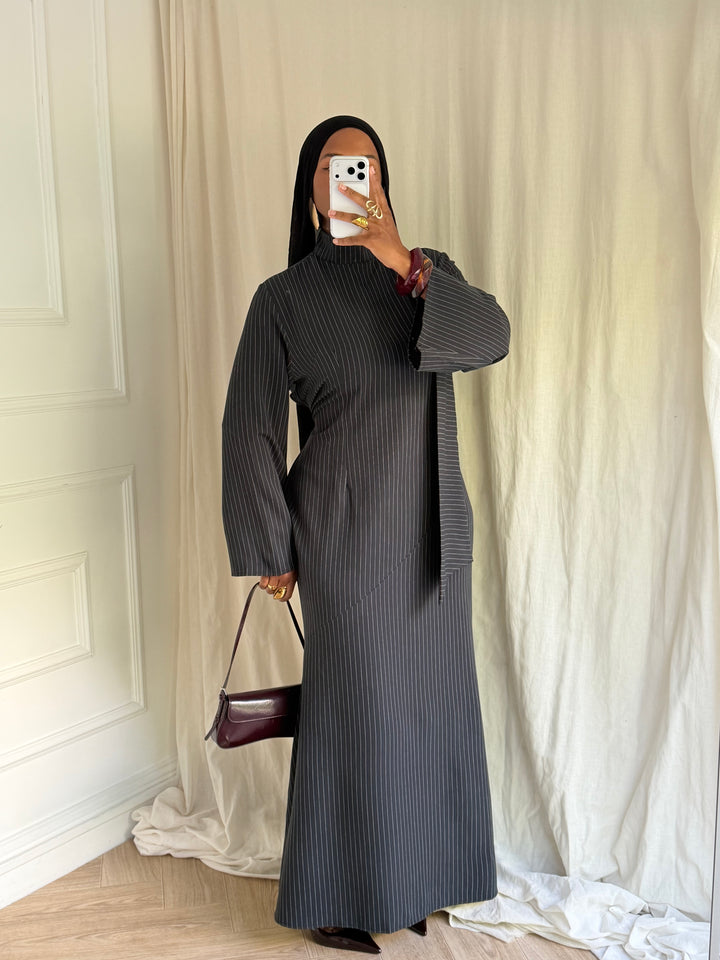 ROBE RAYURES SOHANE BLEU NUIT