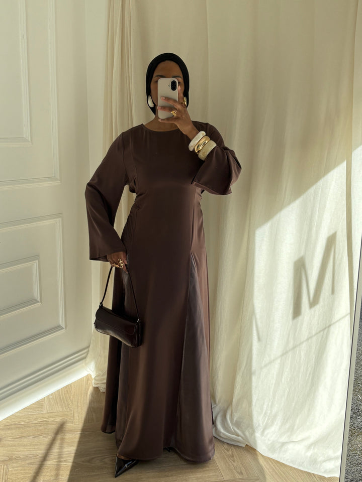 ROBE CINTRÉE OLIVIA MARRON
