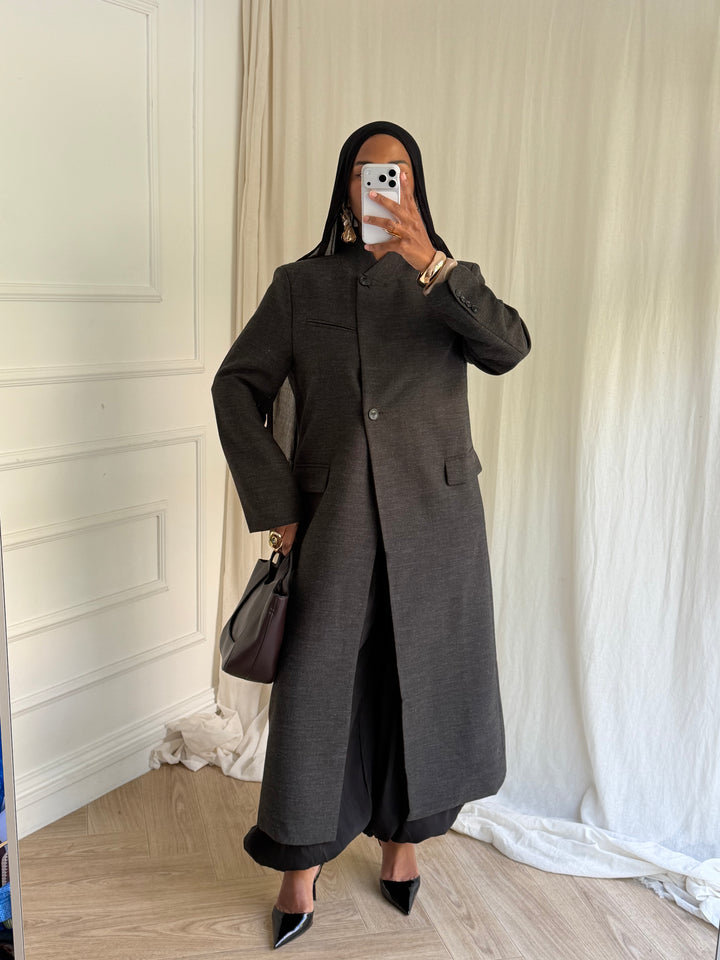COAT LONG PREMIUM GRIS FONCÉ