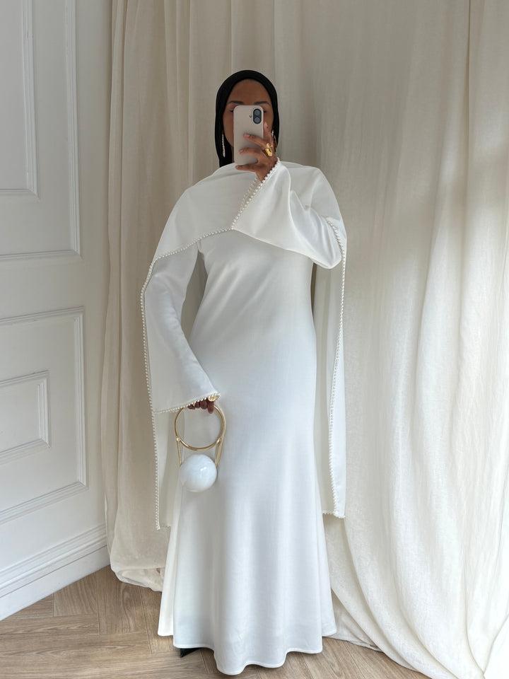 ROBE CAPSULE PERLE( qualité PREMIUM) BLANCHE