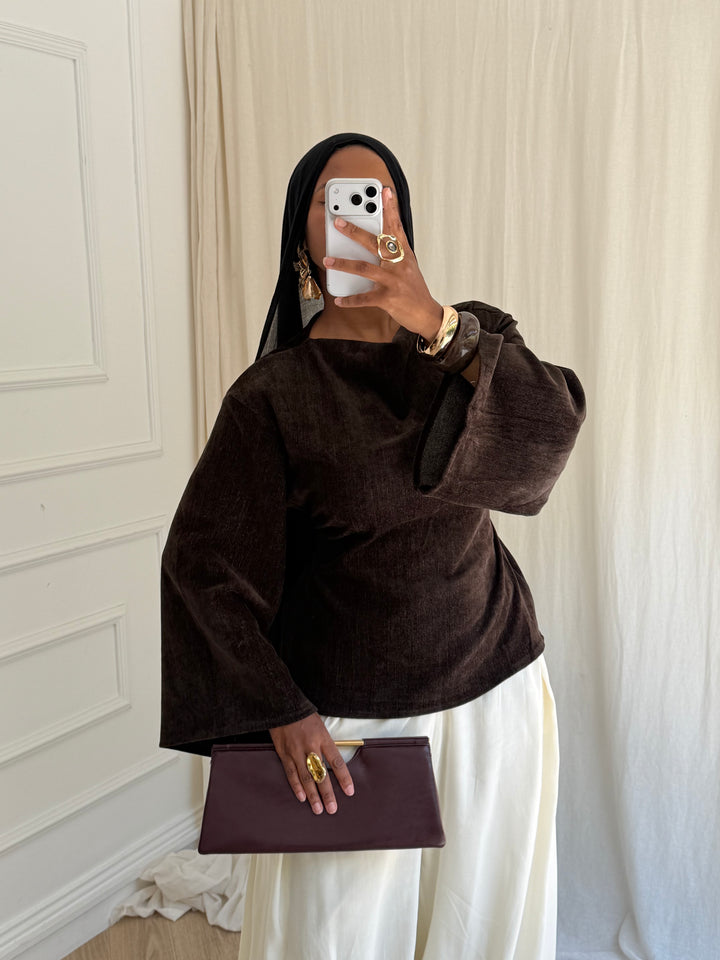 TOP STYLE VELOURS MARRON