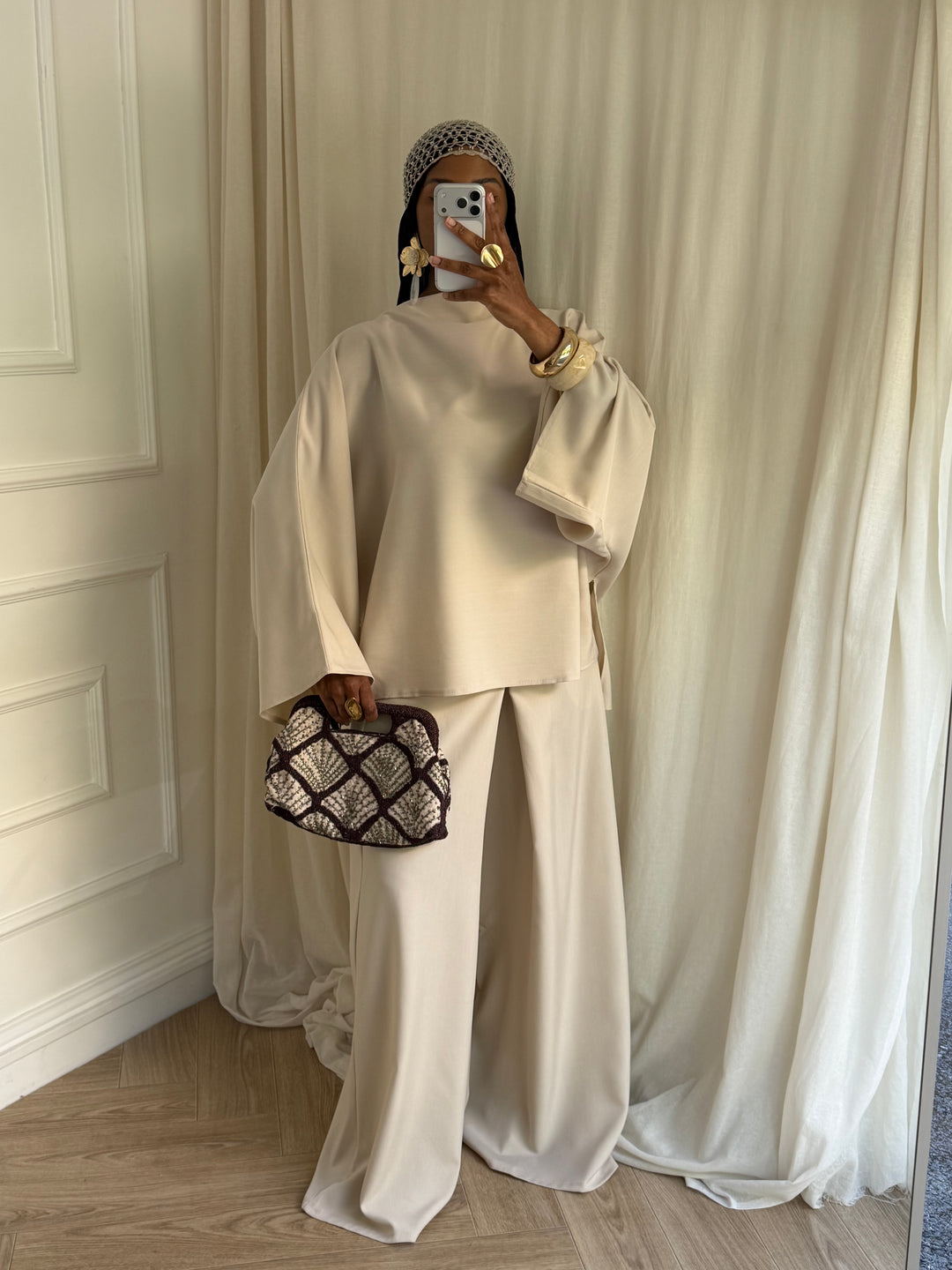 ENSEMBLE PANTALON MASTOUR BEIGE