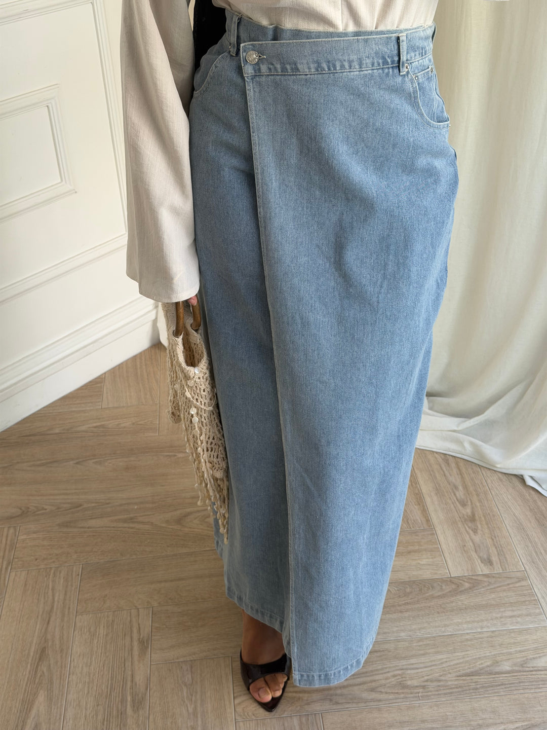 JUPE DENIM CHIC BLEU CLAIR TALL