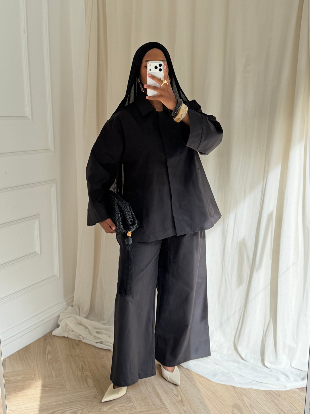 PANTALON SUPER LARGE ET ÉPAIS NOIR