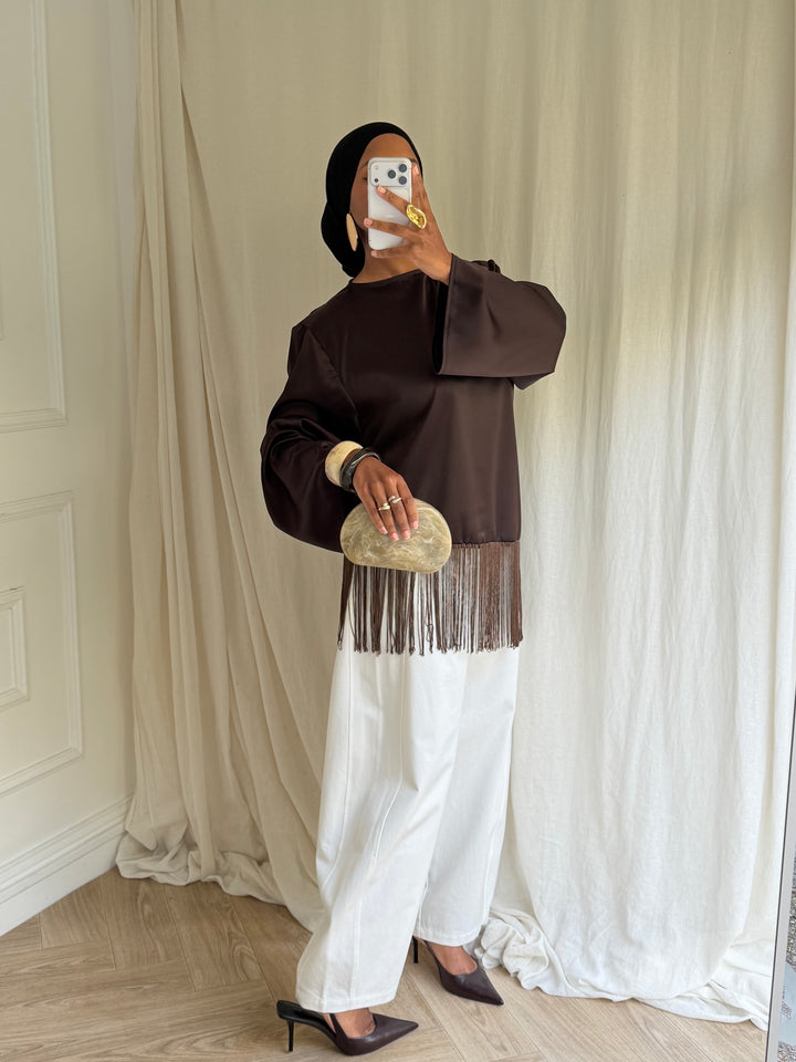 BLOUSE DOUSSAN MARRON
