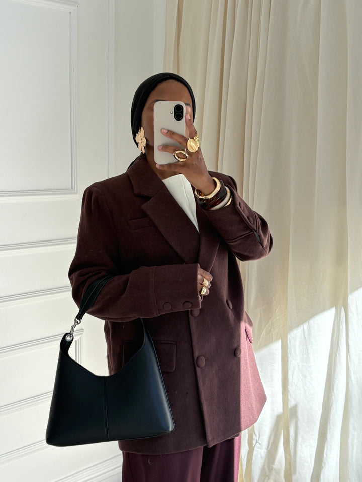 MANTEAU BLAZER LUXE - Bordeaux
