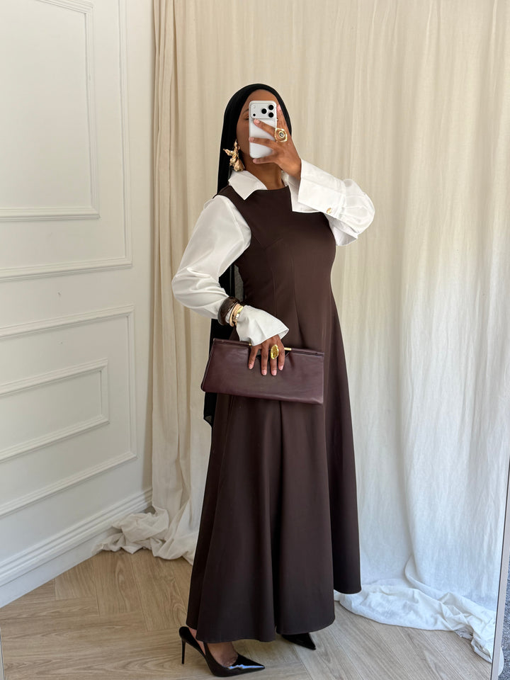 ROBE TAILLEUR MARRON