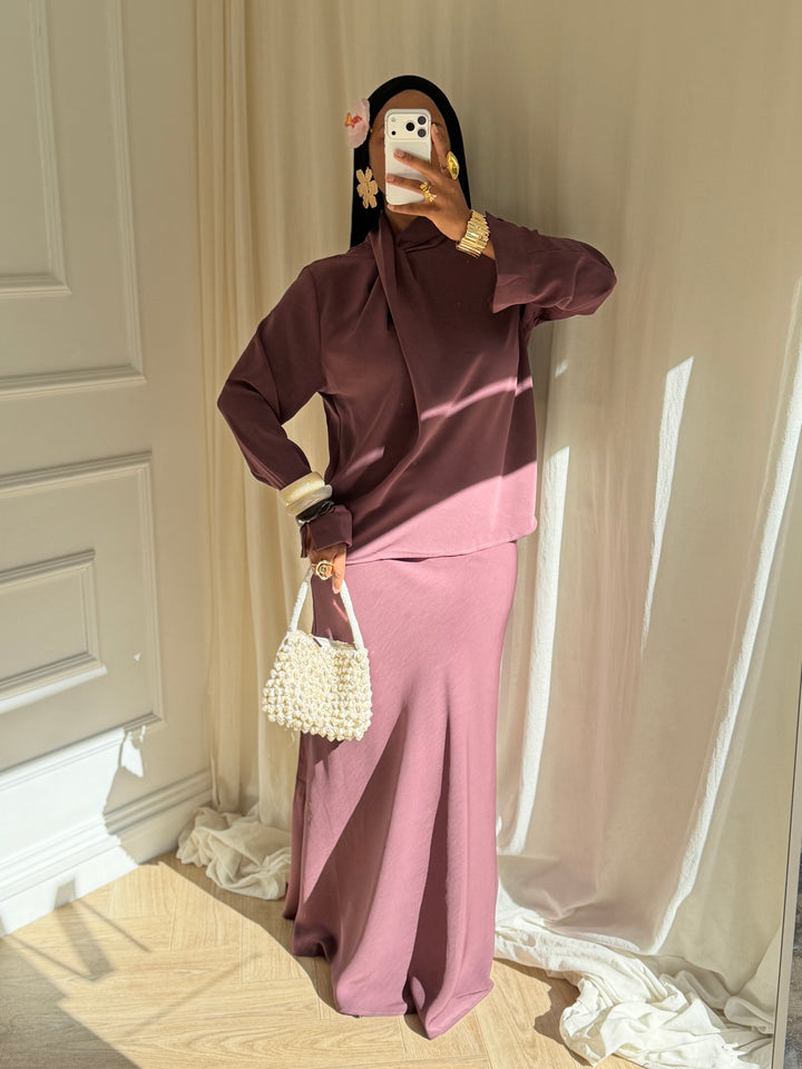 ENSEMBLE DILARA AUBERGINE