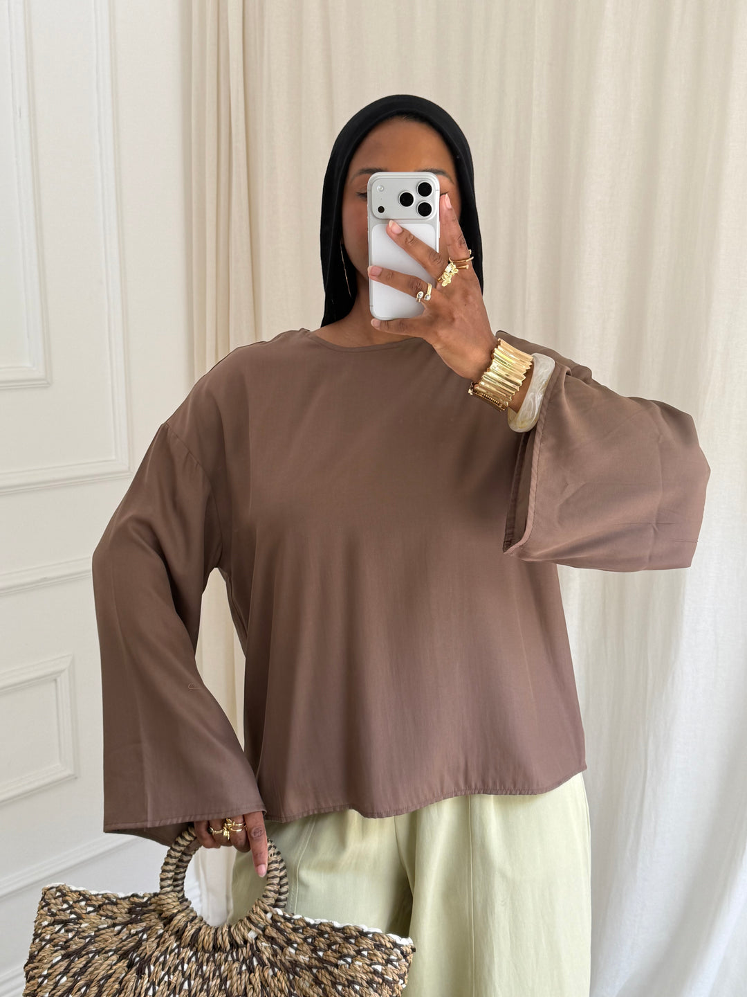 BLOUSE TAYLA MARRON