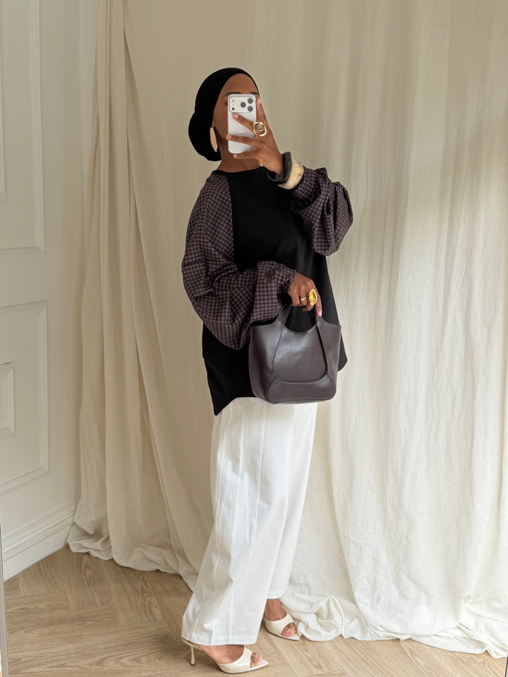 SWEAT BI MATIÈRE NOIR