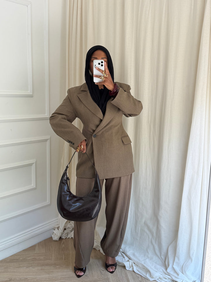 BLAZER MABILO BEIGE FONCÉ