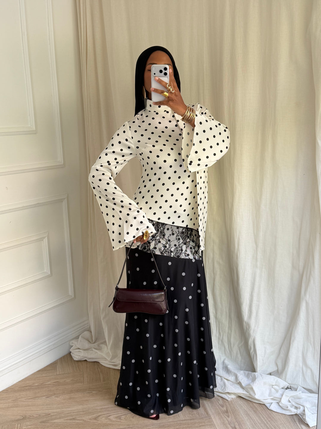ROBE BI COLORE A POIS