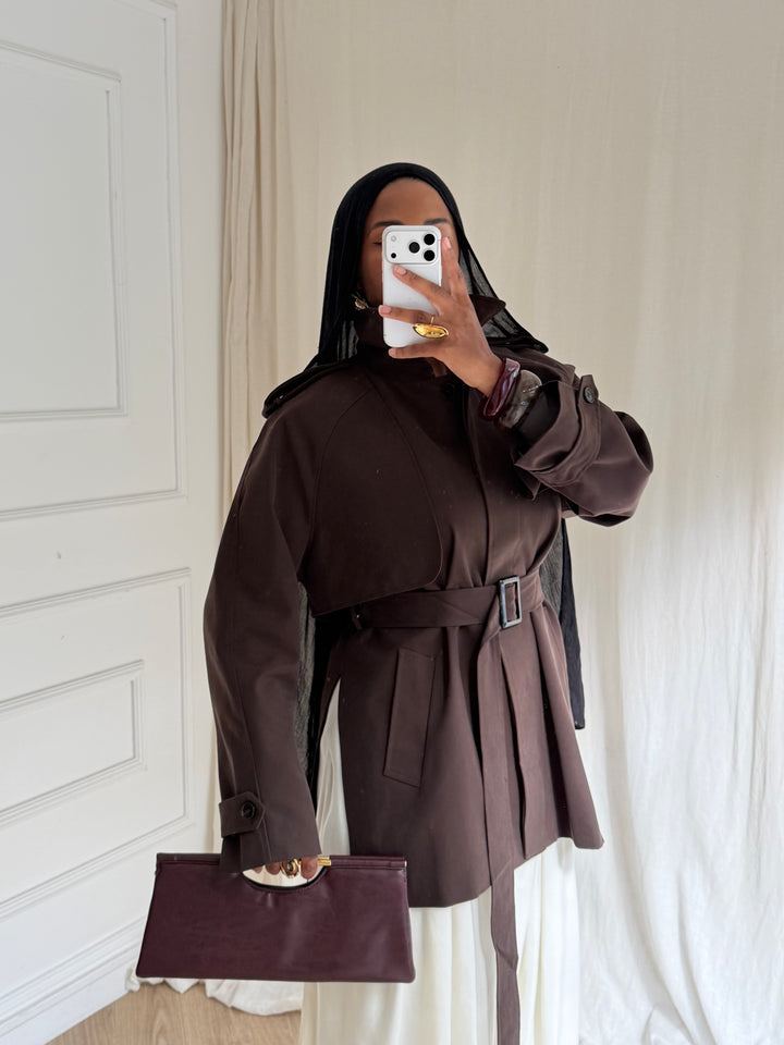 TRENCH COURT LUXURY MARRON