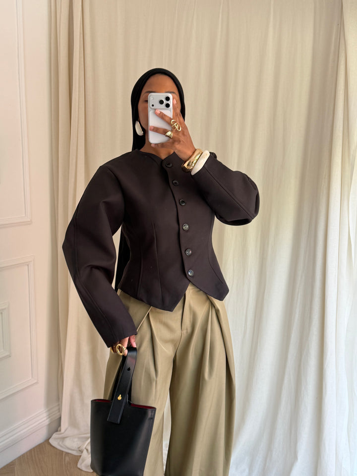 VESTE COURTE GLAMOUR NOIRE