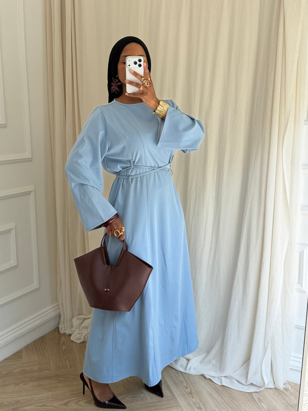 ROBE EN JEAN AJUSTABLE