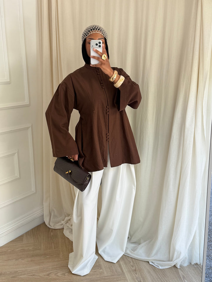 CHEMISE HAYNA MARRON