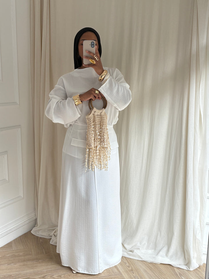 ENSEMBLE JUPE MARIAH BLANC