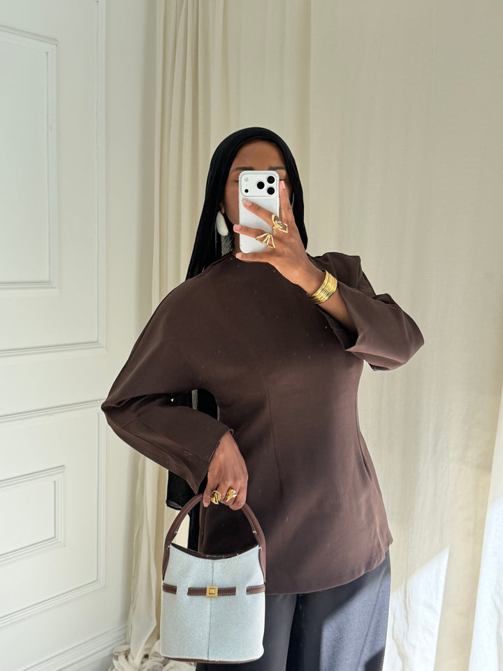 TOP LONG INTEMPOREL MARRON
