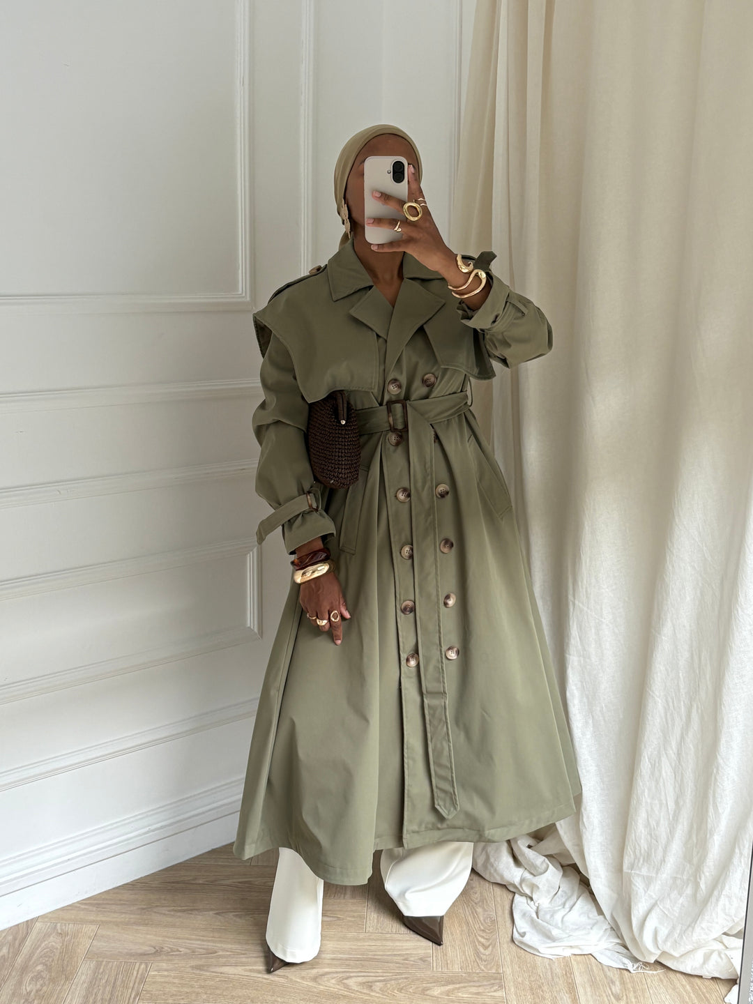 TRENCH FRENCHI KAKI