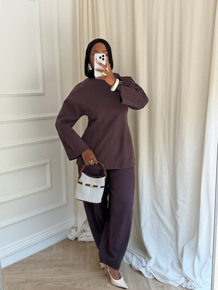 TOP LONG INTEMPOREL PLUM