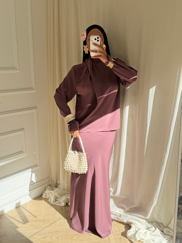 ENSEMBLE DILARA AUBERGINE