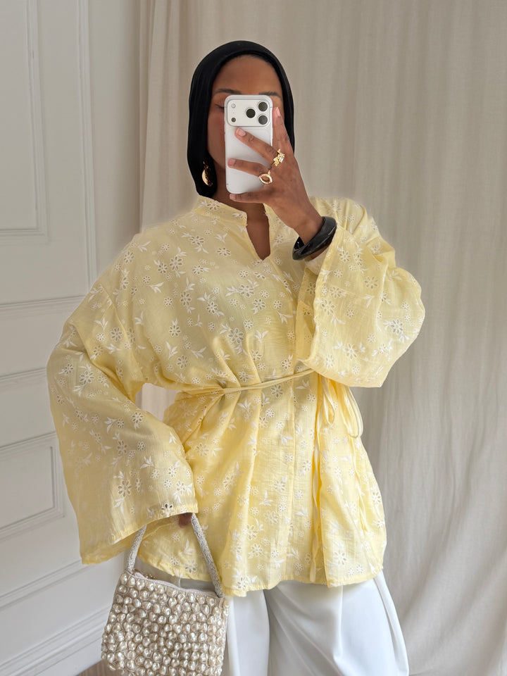 BLOUSE IMPRIMÉ JAUNE