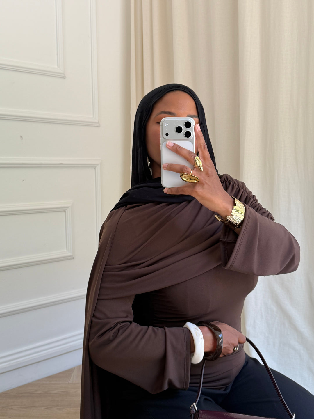 Blouse AVA TAUPE MARRON