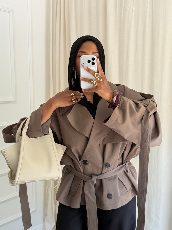 TRENCH COURT EYDA TAUPE