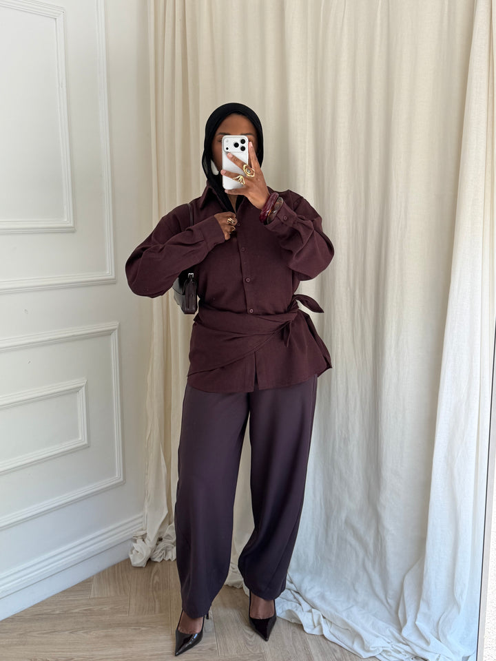 BLOUSE VALENTINA BUNGUNDY