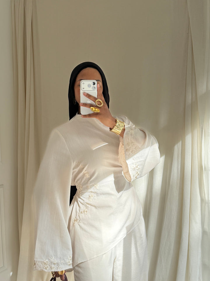 ENSEMBLE BRODERIE BEIGE