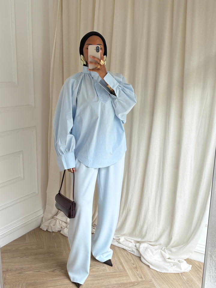 BLOUSE MIREILLE BLEU CIEL