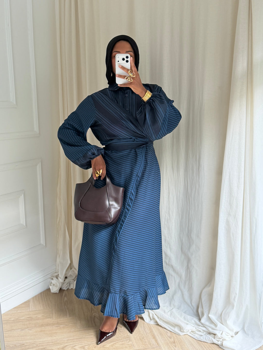 ROBE EDEN MARRON BLEU