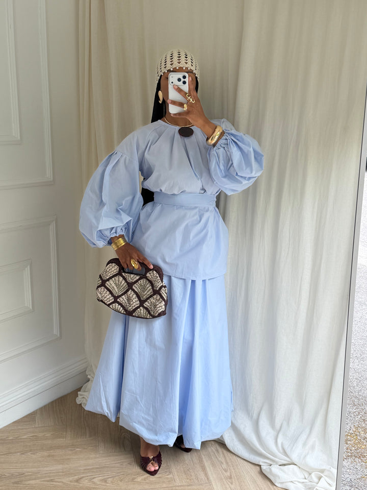 ENSEMBLE MAYYEM COTON BLEU