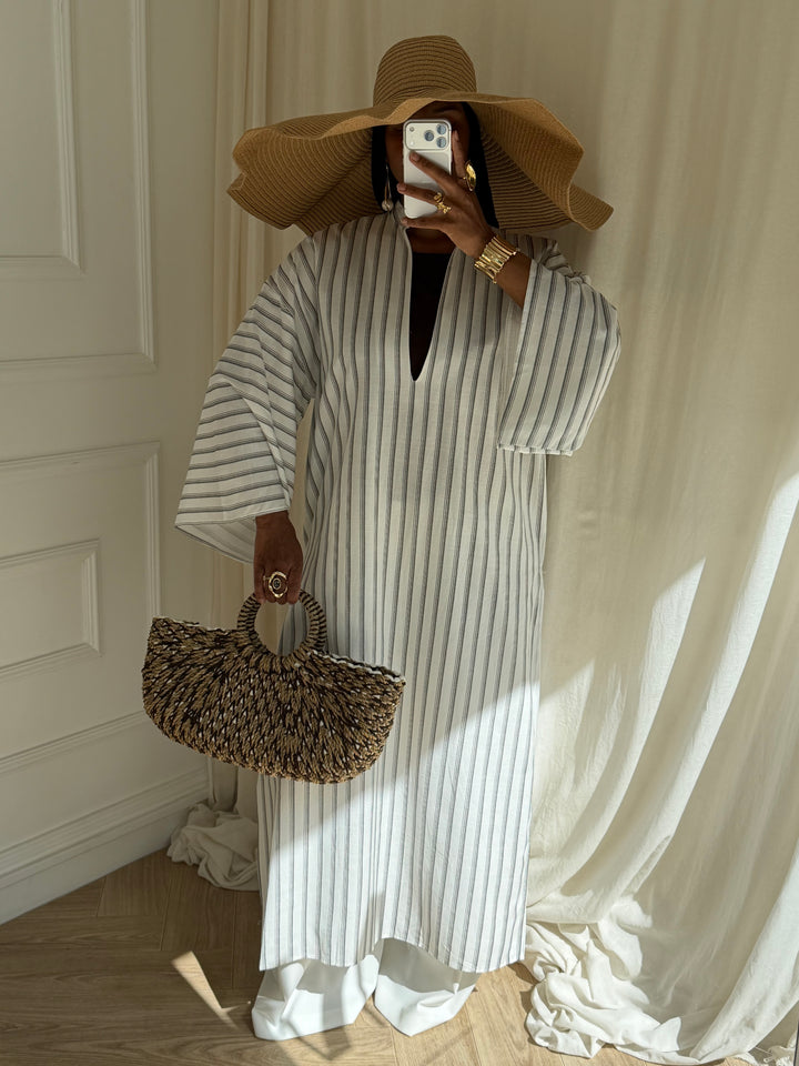ROBE BLOUSE ULTRA LONGUE SUMMER BLANCHE