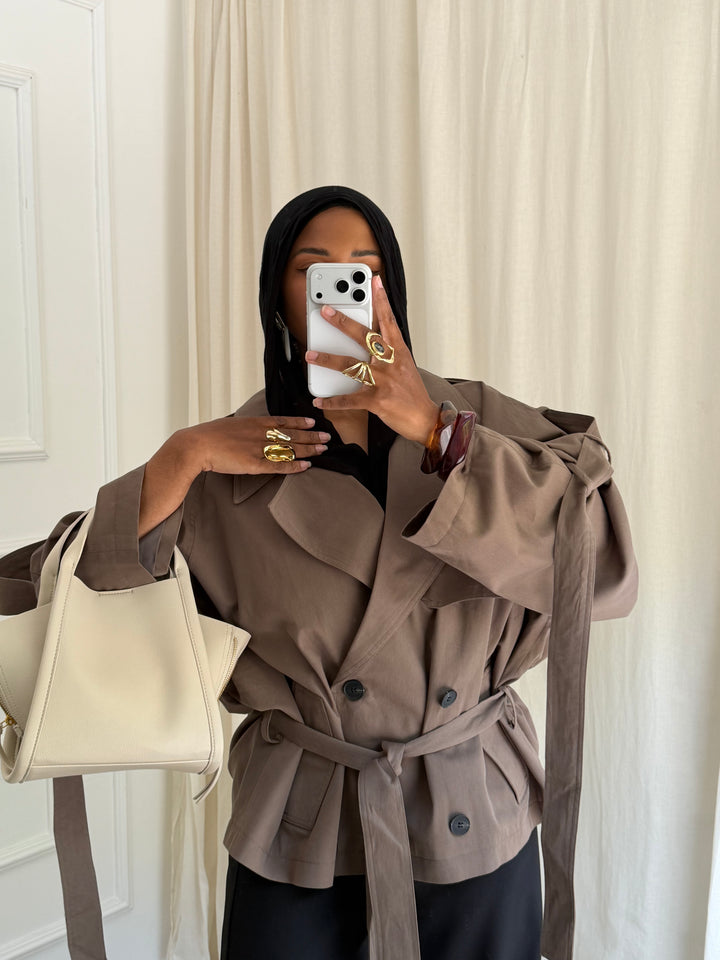 TRENCH COURT EYDA TAUPE