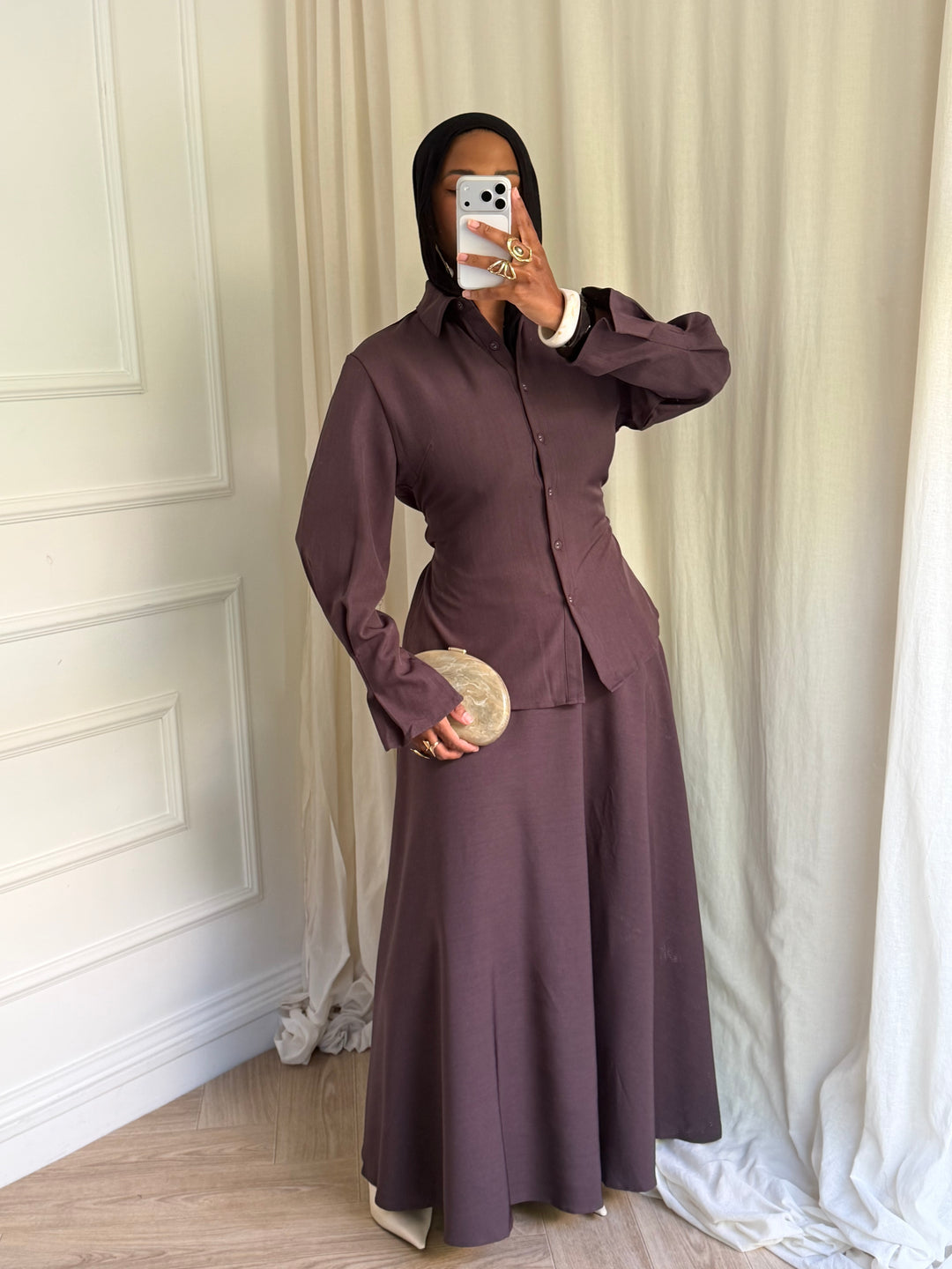 ENSEMBLE VELA AUBERGINE