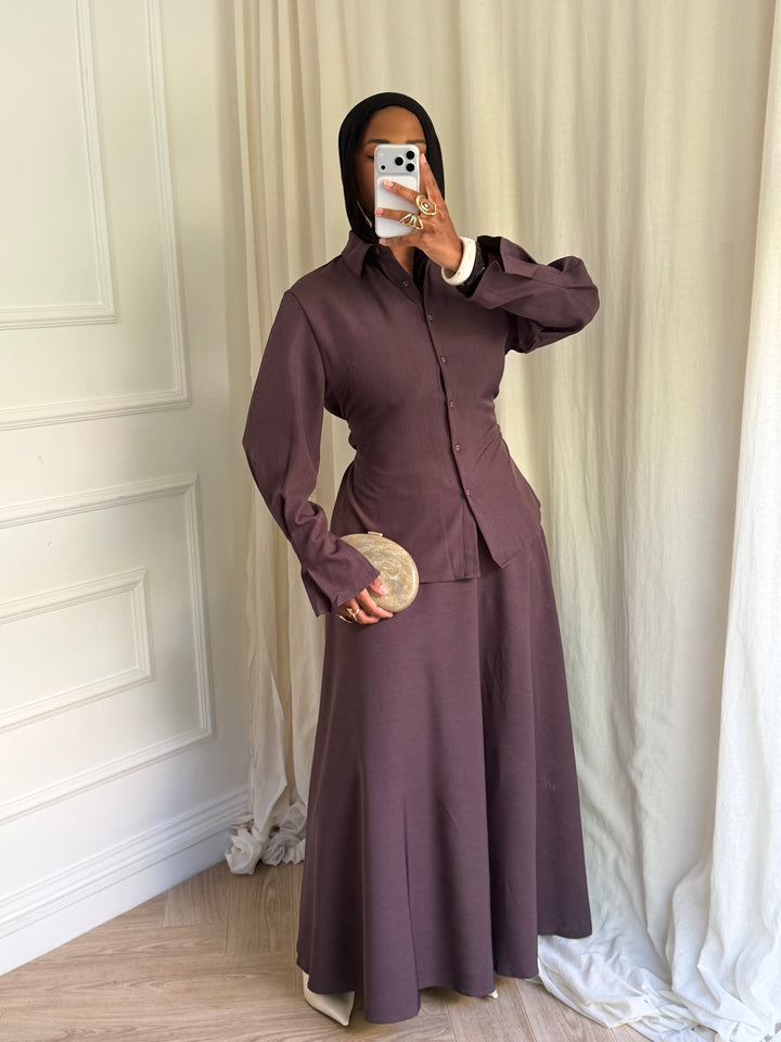 ENSEMBLE VELA AUBERGINE