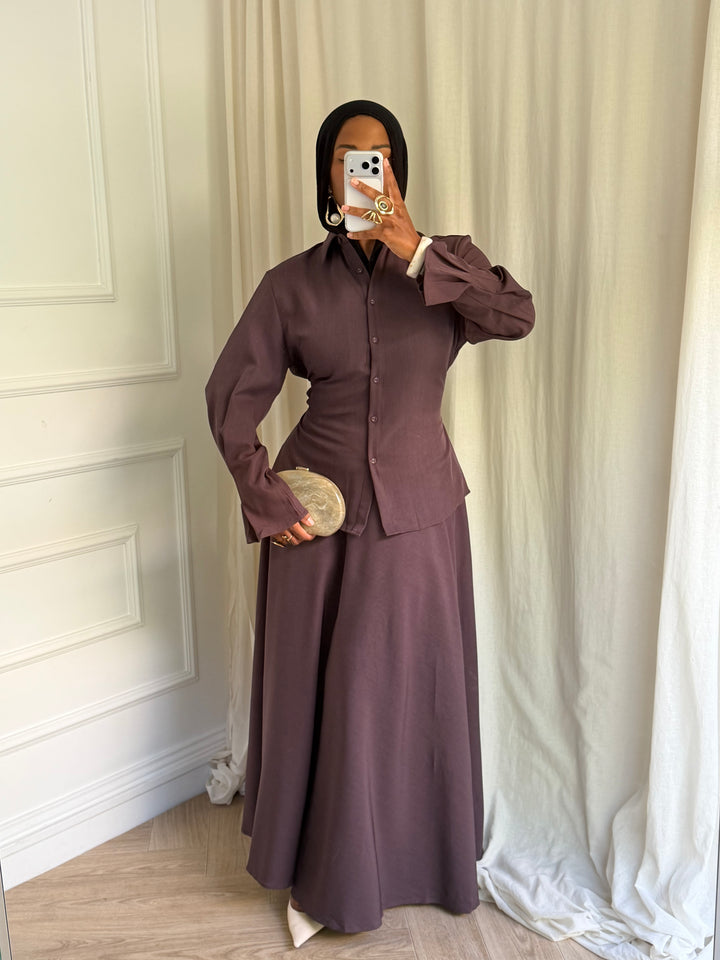 ENSEMBLE VELA AUBERGINE