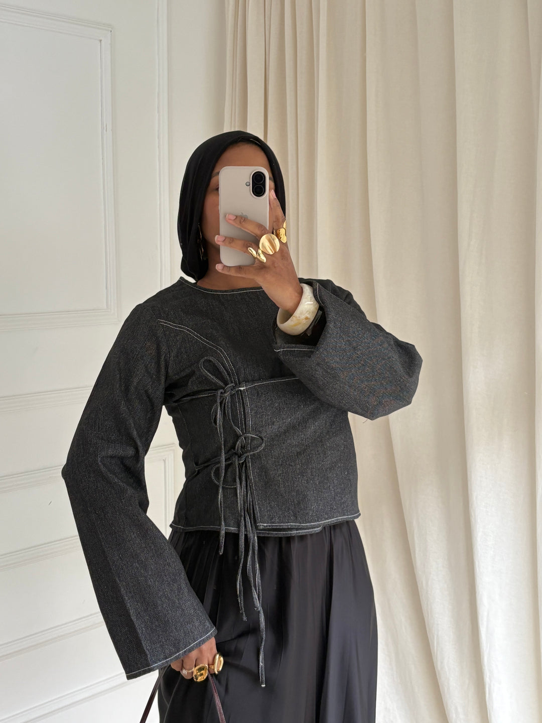BLOUSE EN JEAN NOIRE